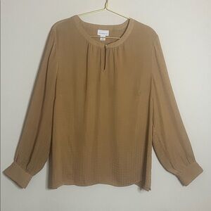 Liz Claiborne Brown Long Sleeve Blouse